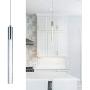VILUXY Modern Kitchen Island Pendant Lighting, 5W LED Crystal Hanging Lighting Fixture Chrome Finish with Seeded Glass, for Dining Room, Kitchen Warm White 3000K VILUXY Modern Kitchen Island Pendant Lighting, 5W LED Crystal Hanging Lighting Fixture Chrome Finish with Seeded Glass, for Dining Room, Kitchen Warm White 3000K