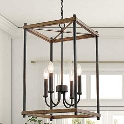 KSANA Farmhouse Foyer Lighting, Entryway Chandeliers for Dining Rooms, Kitchen Island, Foyer, Stairway, W14''xH23.5''