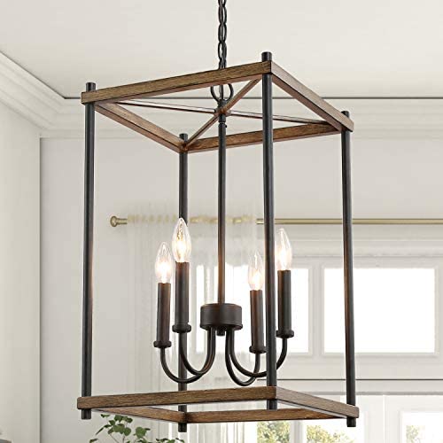 KSANA Farmhouse Foyer Lighting, Entryway Chandeliers for Dining Rooms, Kitchen Island, Foyer, Stairway, W14''xH23.5''