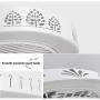 ZYQDRZ Ultra-Thin Ceiling Bedroom Invisible Fan Light Ceiling Fan Light Dining Room Living Room Modern Minimalist Home with Electric Fan Chandelier,White