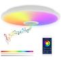 Combuh 36W LED Music Ceiling Light with Bluetooth Speaker Smart APP and Remote Control, RGB Color Changing, Dimmable Modern Flush Mount Ceiling lamp for Living Room, Bedroom, Dining Room