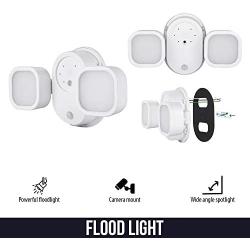 Wasserstein 2-in-1 Floodlight Compatible with Nest Cam IQ Outdoor - Ideal Solution to Mount, and Complement Your Nest Cam IQ Outdoor (White) (Nest Cam IQ Outdoor NOT Included)