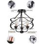 Liylan Vintage Semi-Flush Mount Ceiling Lighting Fixtures Farmhouse Close to Ceiling 3-Lights Industrial Black for Kitchen Dinning Living Room Liylan Vintage Semi-Flush Mount Ceiling Lighting Fixtures Farmhouse Close to Ceiling 3-Lights Industrial Black for Kitchen Dinning Living Room
