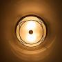 Loclgpm 2 Light Glass Black Finish Semi-Flush Mount Ceiling Light, Vintage Ceiling Fixture for Bedroom, Hallway, Kitchen, Bar