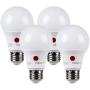 TORCHSTAR LED Dusk-to-Dawn A19 Light Bulb, Photo Sensor Outdoor Bulb, 9W (60W Eqv.), 800lm, 2700K Soft White, CRI 80+, UL & Energy Star Certified, for Porch, Front Door, 3 Years Warranty, Pack of 4