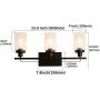 Sivilynus 3 Light Vanity Bathroom Lights Over Mirror Sconces Wall Lighting Farmhouse Light with Clear Glass Shade Suit for Porch Bedroom Foyer Kitchen Dining Room