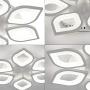 Modern Ceiling Light Acrylic Chandelier LED Ceiling Lamp Flower Shape for Living Room Dining Room Bedroom 85-265V (72W - White)
