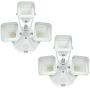 Olafus 2 Pack 50W LED Security Lights, 3-Head Outdoor Flood Light, 5000LM Super Bright, IP65 Waterproof Floodlight Fixture, 5000k Daylight White Exterior Lighting for Garage Patio Garden Porch