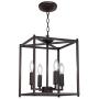 Farmhouse Lighting Chandelier Light Fixtures Ceiling Hanging Oil Rubbed Bronze 4 Lights E12 Base for Entryway Dining Room Lights by Lucidce