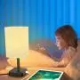 COZOO Bluetooth RGB & USB Bedside Table Lamp with 3 USB Charging Ports and 2 Outlets Power Strip, LED Light Bulb Dimmable, Music Sync RGB Color Changing Light for Party Home/Bedroom/Living Room COZOO Bluetooth RGB & USB Bedside Table Lamp with 3 USB Charging Ports and 2 Outlets Power Strip, LED Light Bulb Dimmable, Music Sync RGB Color Changing Light for Party Home/Bedroom/Living Room