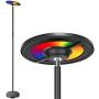 Torkase 66 in. Smart Sky LED Torchiere Floor Lamp Works with Alexa Google Home, Dimmable Color Changing, 2000LM Super Bright, App & Touch Control for Living Room Bedroom Office Reading & Decor-Black