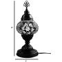 Turkish Colorful Handcrafted Mosaic Lamps by TCO - Desk and Table Lamps for Office, Guest and Living Room - Nickel- Plated Brass Base - 5” Globe Width, 12” Lamp Height (Amber Star)