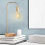 HAITRAL Industrial Table Lamps - Edison Bedside Lamps Set of 2 for Bedroom, Living Room, Office Gold (Without Blub