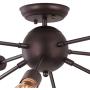 Sputnik Ceiling Light, CHICLUX 8-Light Chandelier Oil Rubbed Bronze Finish Modern Flush Mount Industrial Pendant Lighting Lamp Fixture for Kitchen Dining Room Living Room