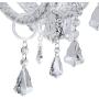 Ridgeyard Clear K9 Crystal 10 Lights Modern Luxurious Chandelier Candle Pendant Lamp Ceiling Living Room Lighting for Dining Living Room Bedroom Hallway Entry 25.6 x 35.4 Inch Gift Idea (Transparent)