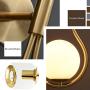 BOKT Glass Wall Sconces Modern Gold Wall Lamp Mid-Century Wall Mount Light Fixture with Glass Globe Shade, Water Drop Wall Light for Bedroom Bedsides (Hardwire)