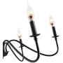 APBEAMLighting Candle Ceiling Hanging Light Black Industrial Metal Chandelier for Dining Room Farmhouse 6 Lights