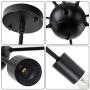 Modern 8 Lights Sputnik Chandeliers Semi Flush Mount Ceiling Light Fixture Mid Century Ceiling Pendant Lighting for Living Room Dining Room Bedroom Kitchen (Black 10-Light)