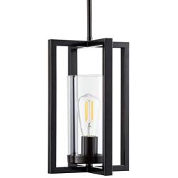 Verona Industrial Pendant Light | Dark Bronze Hanging Light Fixture with LED Bulb LL-P13-6DB-LED