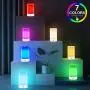 Zosam LED Bedroom Lamp,4 Light Modes,3 White Light & Mood Light Mode,with Memory of Brightness,Fast Charging USB Dimmable Warm White Light 7 Colors Table Lamp Portable,for Bedroom,Living Room & Desk