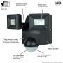 LB1870QBZ 700 Lumen Battery Operated LED Motion Security Light, Twin Head (Includes L-Bracket for Ea