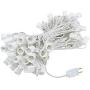 Novelty Lights 100 Foot C9 Outdoor String Light Christmas Stringer - Patio String Lights - Intermediate Base (C9/E17) - 12'' Spacing - White Wire