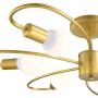 APBEAMLighting Sputnik Ceiling Light Mid Century Gold Chandelier for Bedroom Living Room and Dining Room 6 Lights