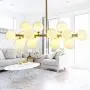 16 Lights Magic Beans Chandeliers, Brass Finish Fixture Nordic Brushed Molecular Lights, Ceiling Lamps for Living Room Dining Room Study Bedroom Pendant Lighting (Gold/Bronze)