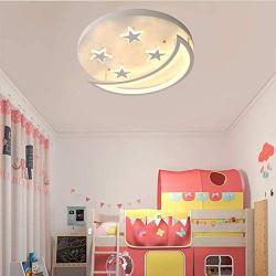 Creative LED Flush Mount Ceiling Light, CraftThink Acrylic Chandeliers Moon Star Shape Lighting for Living Room Bedroom Kids Room (Color: Warm light, Size: 16inch)