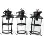 TFCFL Vintage Chandelier Hanging Fixture with 3 Lights Pendant Light Industrial Retro Wood Ceiling Lighting Glass Farmhouse E27/E26 in Blackfor Cabin Kitchen Island Dining Room Bedroom and Foyer
