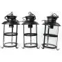 TFCFL Vintage Chandelier Hanging Fixture with 3 Lights Pendant Light Industrial Retro Wood Ceiling Lighting Glass Farmhouse E27/E26 in Blackfor Cabin Kitchen Island Dining Room Bedroom and Foyer