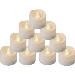 Homemory Battery Tea Lights with Timer, 6 Hours on and 18 Hours Off in 24 Hours Cycle Automatically, Pack of 12 Timing LED Candle Lights in Warm White