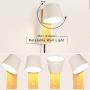 Plug in Wall Sconce Lighting 6W Warm White 2800K, Modern Wall Light Fixtures 350 Degrees Rotatable Bedside Reading Lighting, Metal Wall Lamps Lighting Lamp for Bedroom