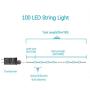 33Ft 100 Led Indoor String Light, Warm White Christmas String Light Plug in, 8 Mode Fairy String Light Low Voltage 30V