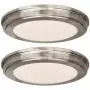 13 inch Flush Mount Ceiling Light, 3000K/4000K/5000K CCT, 20W [180W Equiv.] 1365LM CRI90, Surface Mount LED Light Fixture with Brushed Nickel for Kitchen Bathroom Bedroom, ETL Listed - 2 Pack