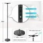 Floor Lamp, HueLiv Super Bright RGBW Smart WiFi LED Floor Lamp for Reading, Dimmable Torchiere, for Living Rooms Bedrooms, for DIY, Compatible with Alexa & Google Home, Black, 25W