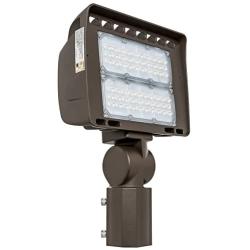 Westgate Lighting Outdoor LED Flood Light Fixture Slip Fitter Mount - Shoebox Street Area Parking Pole Security Floodlights - 120-277V - IP65 (100 Watt 5000K Cool White Dark Bronze)