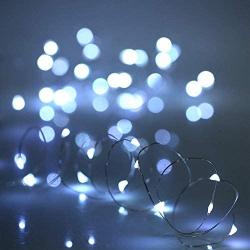 xinkaite 8 PCS Led String Lights - Fairy String Lights Battery Operated 7.2ft/20 LEDs Firefly Lights for Costume,Wedding, Bedroom, Halloween, Easter, Christmas Decoration(Cold White)