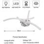 LED Ceiling Light 18W Modern Curved Design Geometric LED Ceiling Lamp 3 Built-in LED Boards Natural White 1600lm 4000K Metal Ceiling Lighting Fixture for Bedrooms Living Rooms Kitchen Office 85V-265V