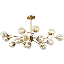 All Copper Sputnik Chandelier,Modern Oil Rubbed Bronze Light Fixture Mid Century Ceiling Light for Living Room Dining Room Bedroom Kitchen Pendant Lighting