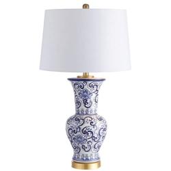 JONATHAN Y JYL5014A Leo 28.5'' Chinoiserie LED Table Lamp Classic,Cottage,Traditional,Transitional for Bedroom, Living Room, Office, College Dorm, Coffee Table, Bookcase, Blue/White