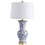JONATHAN Y JYL5014A Leo 28.5'' Chinoiserie LED Table Lamp Classic,Cottage,Traditional,Transitional for Bedroom, Living Room, Office, College Dorm, Coffee Table, Bookcase, Blue/White