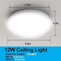 Huamai LED Ceiling Light 12W Ceiling Lamp 8.2inch Round Lighting Fixture for Kitchen Bathroom Dining Living Room Bedroom Office Etc Cool White 6500K