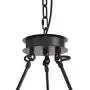 APBEAMLighting Luxury Round Crystal Chandelier Retro Pendant Lighting Hanging Ceiling Light Dimmable Fixture with Adjustable Chain for Dining Room Bedroom Black
