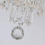 Riomasee Mini Chandelier Flush Mount Crystal Ceiling Light 3 Lights Modern Chrome Crystal Light Fixtures for Bedroom,Hallway,Closet,Girls Room,Kitchen