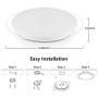 OOWOLF 25W Dimmable LED Ceiling Light, Upgraded Modern 15.7in RGB Close to Ceiling Lamp Fixture with Remote for Bedroom,Living Room,Kitchen,Dining Room