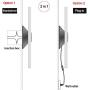 TRLIFE Modern Wall Sconces Set of Two, Plug in Wall Sconces 12W 6000K Cool White Acrylic Wall Sconce Lighting with 6FT Plug in Cord and On/Off Switch on The Cord