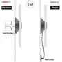 TRLIFE Modern Wall Sconces Set of Two, Plug in Wall Sconces 12W 6000K Cool White Acrylic Wall Sconce Lighting with 6FT Plug in Cord and On/Off Switch on The Cord