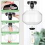 Industrial Semi Flush Mount Ceiling Light with Clear Glass Shade, Farmhouse Ceiling Light Fixture for Hallway Porch Kitchen Entryway Bedroom Corridor, Close to Ceiling Lights Black, E26 Base