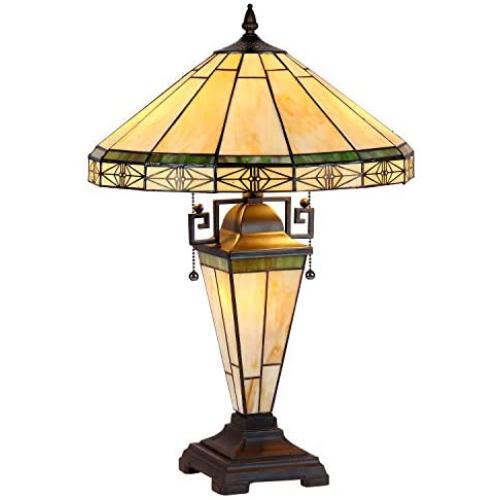 Tiffany Table Lamp, Capulina Handcrafted 24'' Stained Glass Table Lamp Shades, Tiffany Floor Lamps for Living Room, Stained Glass Lamp, Tiffany Desk Lamp - Gothic Glass Style